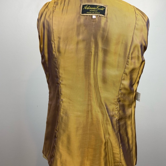 Vintage Sheepskin Piel Ovina Leather Jacket Car Coat Sevilla Spain Butter Soft - Picture 8 of 16